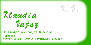 klaudia vajsz business card